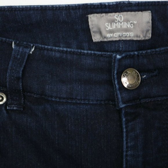 Chico's So Slimming Skinny Jeans Stretch‎ Dark Size 0 X 31 Regular - Picture 9 of 11